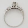 0.60 ct Vintage 14k White Gold Round Brilliant Diamond Engagement / Fashion Ring