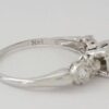 0.60 ct Vintage 14k White Gold Round Brilliant Diamond Engagement / Fashion Ring
