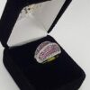 LeVian Pink Sapphires & Diamond Statement Cocktail Ring 18k White Gold 1.90 ct