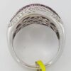 LeVian Pink Sapphires & Diamond Statement Cocktail Ring 18k White Gold 1.90 ct