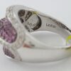 LeVian Pink Sapphires & Diamond Statement Cocktail Ring 18k White Gold 1.90 ct