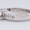 Round Brilliant & Princess Cut Diamond Engagement Ring 1.3 ct 14K White Gold