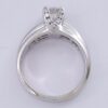 Round Brilliant & Princess Cut Diamond Engagement Ring 1.3 ct 14K White Gold