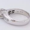 Round Brilliant & Princess Cut Diamond Engagement Ring 1.3 ct 14K White Gold