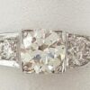 Vintage Round Diamond Engagement Ring 1.04 ct 18K White Gold EGL-USA Rtl 3,515