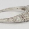Vintage Round Diamond Engagement Ring 1.04 ct 18K White Gold EGL-USA Rtl 3,515