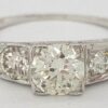 Vintage Round Diamond Engagement Ring 1.04 ct 18K White Gold EGL-USA Rtl 3,515