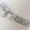 Three-Stone Round Brilliant Cut Diamond 0.73 ct 14K White Gold Engagement Ring