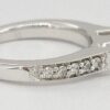 Three-Stone Round Brilliant Cut Diamond 0.73 ct 14K White Gold Engagement Ring