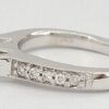 Three-Stone Round Brilliant Cut Diamond 0.73 ct 14K White Gold Engagement Ring
