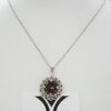 LeVian Smoky Quartz & Chocolate Diamond Pendant / Necklace 18" 14K Gold 4.77 ct
