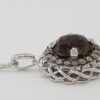 LeVian Smoky Quartz & Chocolate Diamond Pendant / Necklace 18" 14K Gold 4.77 ct
