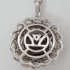 LeVian Smoky Quartz & Chocolate Diamond Pendant / Necklace 18" 14K Gold 4.77 ct