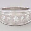 Diamour 0.75 ct 14K White Gold 5 Stone Round Cut Diamond Wedding Ring 9 mm 11.5g