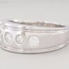 Diamour 0.75 ct 14K White Gold 5 Stone Round Cut Diamond Wedding Ring 9 mm 11.5g