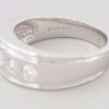 Diamour 0.75 ct 14K White Gold 5 Stone Round Cut Diamond Wedding Ring 9 mm 11.5g