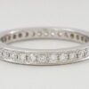 0.54 ct 18K White Gold Round Diamond Full Circle Eternity Wedding Band / Ring