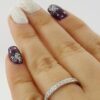 0.54 ct 18K White Gold Round Diamond Full Circle Eternity Wedding Band / Ring