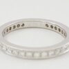 0.54 ct 18K White Gold Round Diamond Full Circle Eternity Wedding Band / Ring