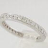 0.54 ct 18K White Gold Round Diamond Full Circle Eternity Wedding Band / Ring