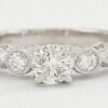 0.71 ct Platinum Round Brilliant Cut Diamond Engagement Ring