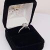 0.55 ct Antique Vintage 14K White Gold Transitional Cut Diamond Engagement Ring