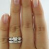0.48 ct Vintage 14K Gold Round Cut Diamond Engagement / Wedding Band Ring Set