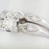 0.48 ct Vintage 14K Gold Round Cut Diamond Engagement / Wedding Band Ring Set