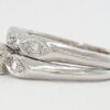 0.48 ct Vintage 14K Gold Round Cut Diamond Engagement / Wedding Band Ring Set
