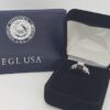 0.46 ct 14k W Gold Vintage Round Cut Diamond Engagement Ring EGL-USA Rtl 1,535