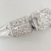 0.46 ct 14k W Gold Vintage Round Cut Diamond Engagement Ring EGL-USA Rtl 1,535