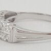 0.46 ct 14k W Gold Vintage Round Cut Diamond Engagement Ring EGL-USA Rtl 1,535