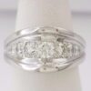 Round Brilliant Cut Diamond 9 Stone Ring / Band 1 ct 14K White Gold Rtl 4,000