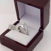 Round Brilliant Cut Diamond 9 Stone Ring / Band 1 ct 14K White Gold Rtl 4,000