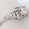 0.75 ct 14K White Gold Princess Cut Diamond Halo Engagement Ring