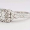 0.75 ct 14K White Gold Princess Cut Diamond Halo Engagement Ring