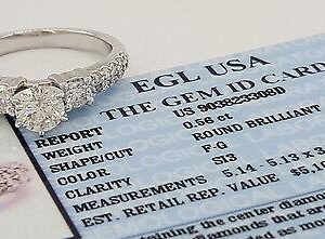 Diamond 3-Stone Engagement Annv. Ring 1.04 ct 14k White Gold EGL-USA Rtl 5,100