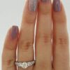 Diamond 3-Stone Engagement Annv. Ring 1.04 ct 14k White Gold EGL-USA Rtl 5,100