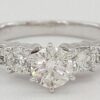 Diamond 3-Stone Engagement Annv. Ring 1.04 ct 14k White Gold EGL-USA Rtl 5,100