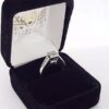 0.75 ct 14K White Gold Invisible Set Princess Cut Diamond Engagement Ring