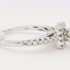 0.86 ct 14K White Gold Princess Cut Diamond Halo Engagement Ring 3.4 Grams