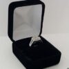 0.60 ct 14K White Gold Princess Cut Diamond Invisible Set Halo Engagement Ring