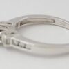 0.44 ct 14k White Gold Three Stone Round Brilliant Cut Diamond Engagement Ring