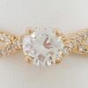 Scott Kay Round Cut Diamond Crossover Engagement Ring 1.16 ct 20K Rose Gold GIA
