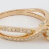 Scott Kay Round Cut Diamond Crossover Engagement Ring 1.16 ct 20K Rose Gold GIA