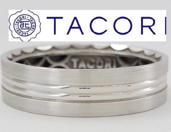 TACORI Sculpted Crescent 109-6S 6mm Men's 18K White Gold Wedding Band