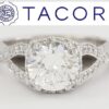 0.43 ct TACORI Dantela 2627RDMD 18k White Semi-Mount Engagement Ring Rtl 5,190
