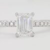 Emerald Cut Diamond 1.05 ct Engagement Ring 18K White Gold GIA D/Flawless