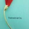Tiffany & Co Elsa Peretti Red Rose Silk Amapola 18k Gold Brooch 18K Rtl 5,100