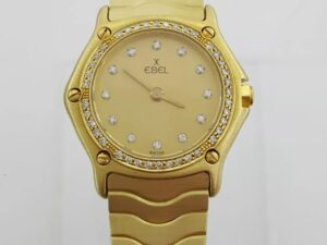 Ebel Sport Wave 18K Yellow Gold Quartz Ladies Watch 57 Grams 6.25" Ref 866902